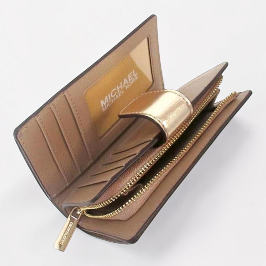 Portefeuille Jet Set Travel - Pale Gold - Michael Kors