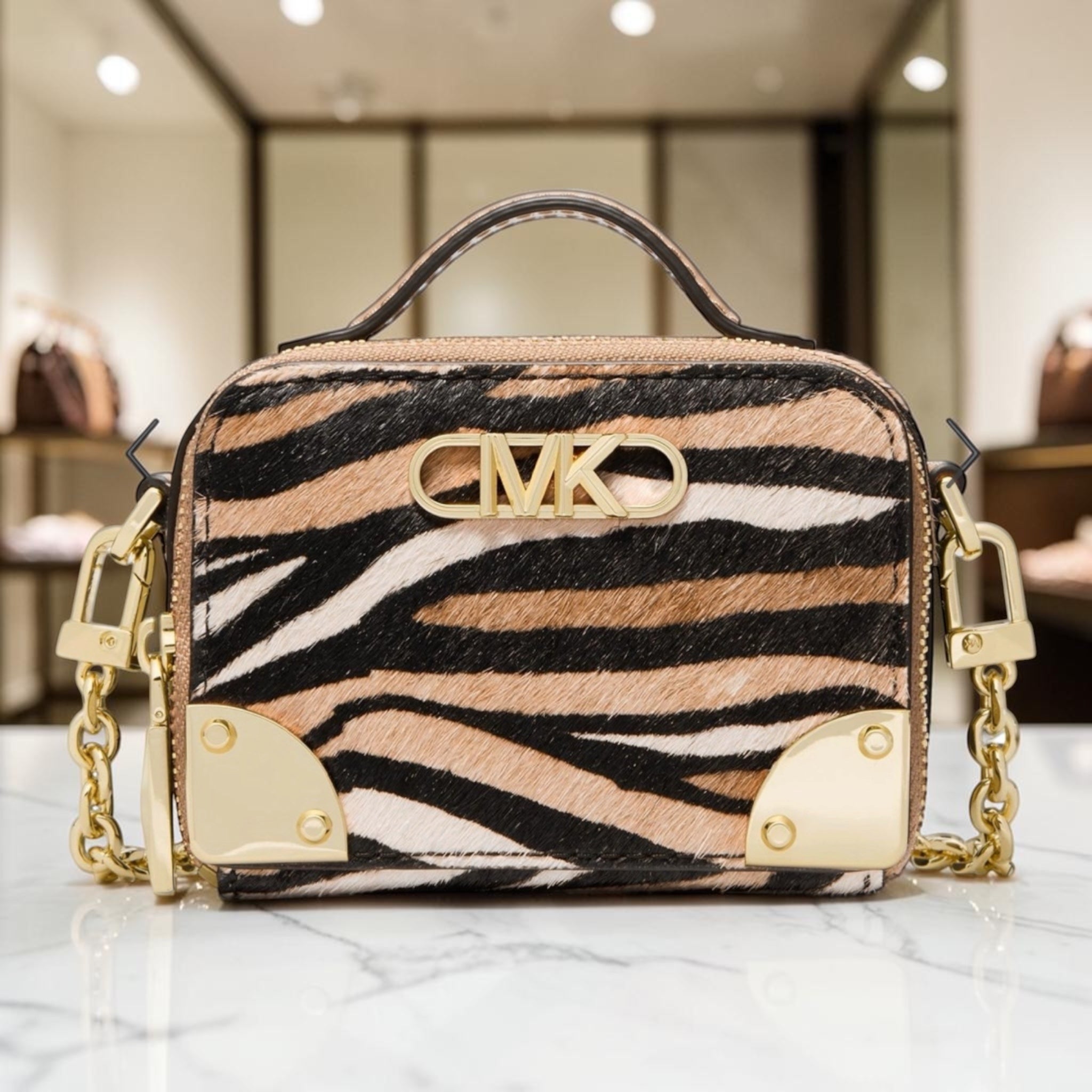 Tasche Estelle Micro Trunk – Camel Multi – Michael Kors
