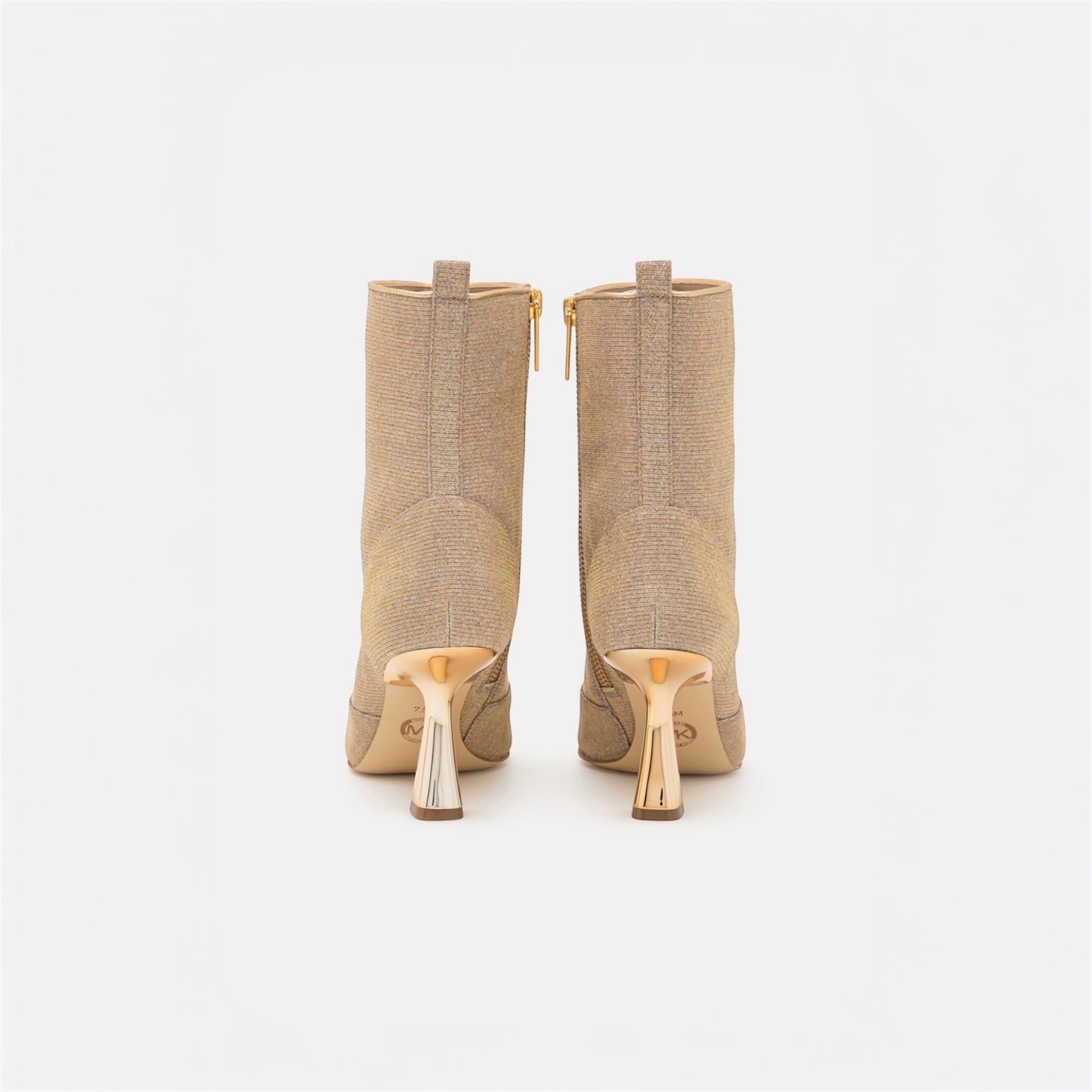 Botín Clara Mid Bootie Brillante Cadena Malla - Dorado - Michael Kors