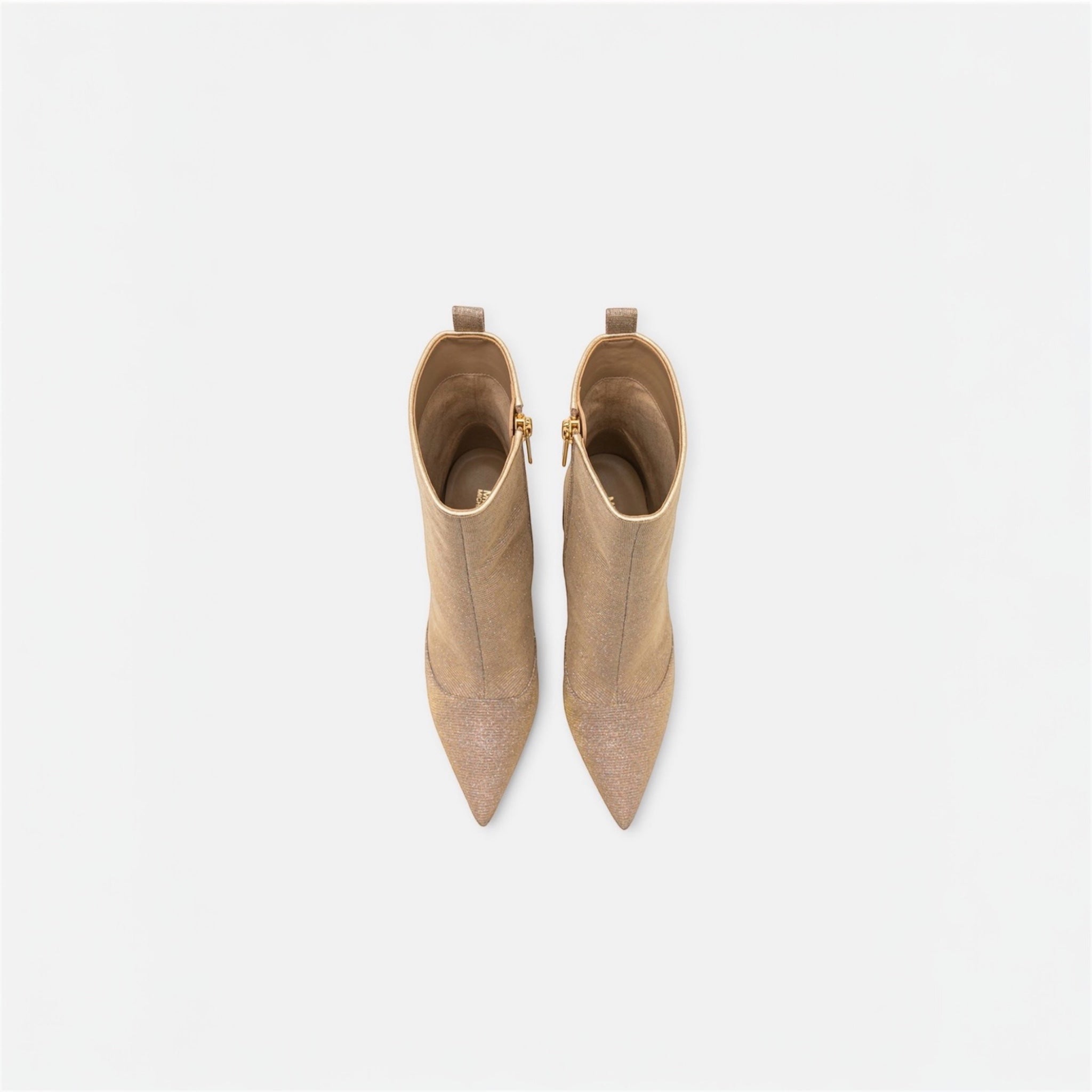 Botín Clara Mid Bootie Brillante Cadena Malla - Dorado - Michael Kors
