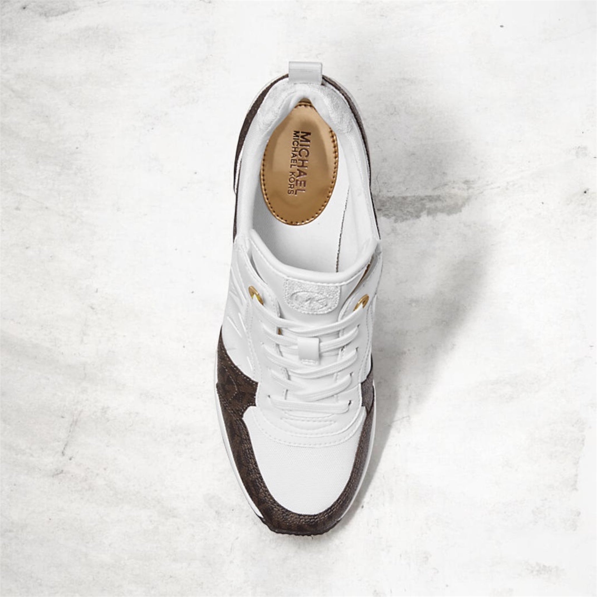 Sneakers Crista Trainer MK Print - Op Wht/Braun - Michael Kors